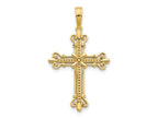 FJC Finejewelers 14 kt Yellow Gold Fancy Cross Charm 31 x 18 mm