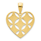FJC Finejewelers 14 kt Yellow Gold Fancy Heart Charm 18 mm