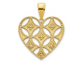FJC Finejewelers 14 kt Yellow Gold Fancy Heart Charm 18 mm