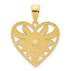 FJC Finejewelers 14 kt Yellow Gold Fancy Heart Charm 19 mm