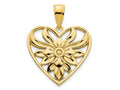 FJC Finejewelers 14 kt Yellow Gold Fancy Heart Charm 19 mm