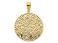 FJC Finejewelers 14 kt Yellow Gold Fancy Filigree Disc Charm 23 x 21 mm