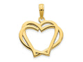 FJC Finejewelers 14 kt Yellow Gold Heart in a Heart Charm 18 mm