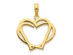 FJC Finejewelers 14 kt Yellow Gold Heart in a Heart Charm 18 mm