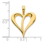 FJC Finejewelers 14 kt Yellow Gold Open Heart Charm 17 mm