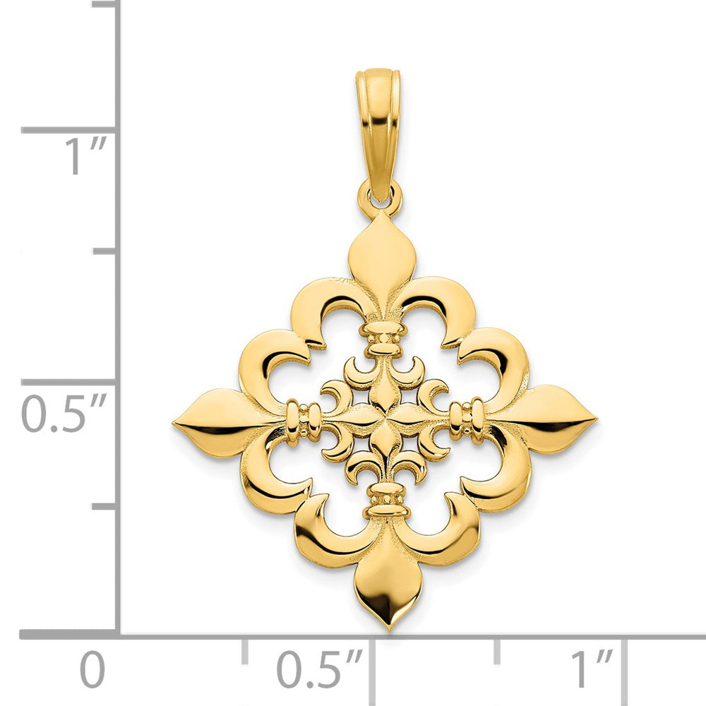 FJC Finejewelers 14 kt Yellow Gold Fancy Charm 23 x 21 mm