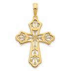 FJC Finejewelers 14 kt Yellow Gold Fancy Cross Charm 30 x 18 mm
