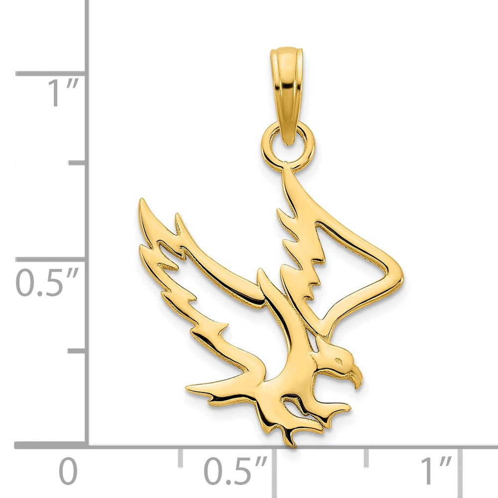 FJC Finejewelers 14 kt Yellow Gold Eagle Charm 24 x 19 mm