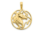 FJC Finejewelers 14 kt Yellow Gold Unicorn Charm 22 x 17 mm