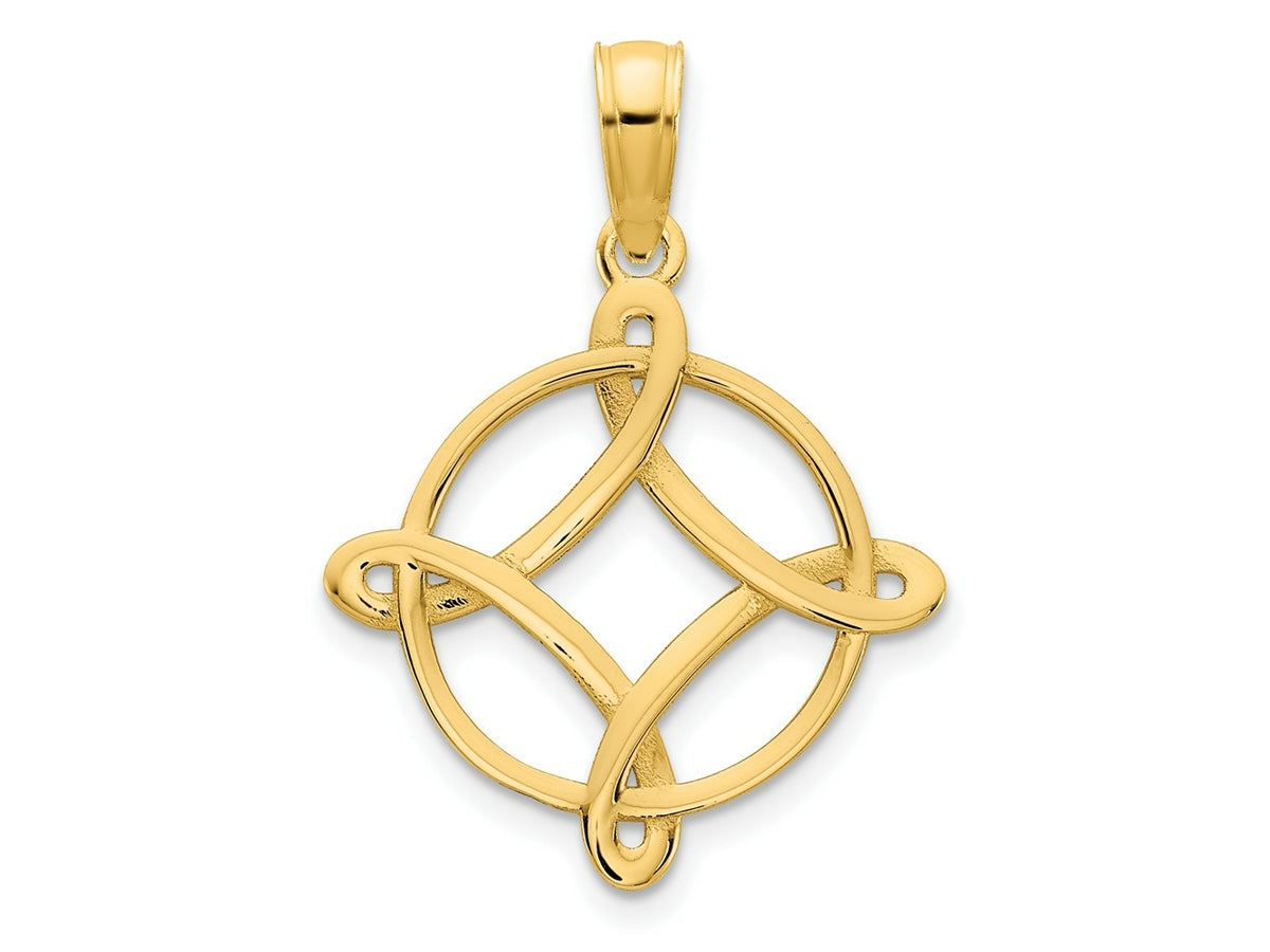 FJC Finejewelers 14 kt Yellow Gold Fancy Design Charm 16 mm