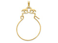FJC Finejewelers 14 kt Yellow Gold Horse Charm Holder Charm 15 mm