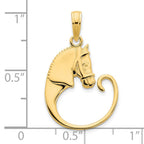 FJC Finejewelers 14 kt Yellow Gold Charm Holder Horse Charm 15 mm