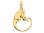 FJC Finejewelers 14 kt Yellow Gold Charm Holder Horse Charm 15 mm