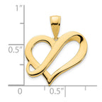 FJC Finejewelers 14 kt Yellow Gold Fancy Heart Charm 18 mm