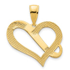 FJC Finejewelers 14 kt Yellow Gold Fancy Heart Charm 18 mm