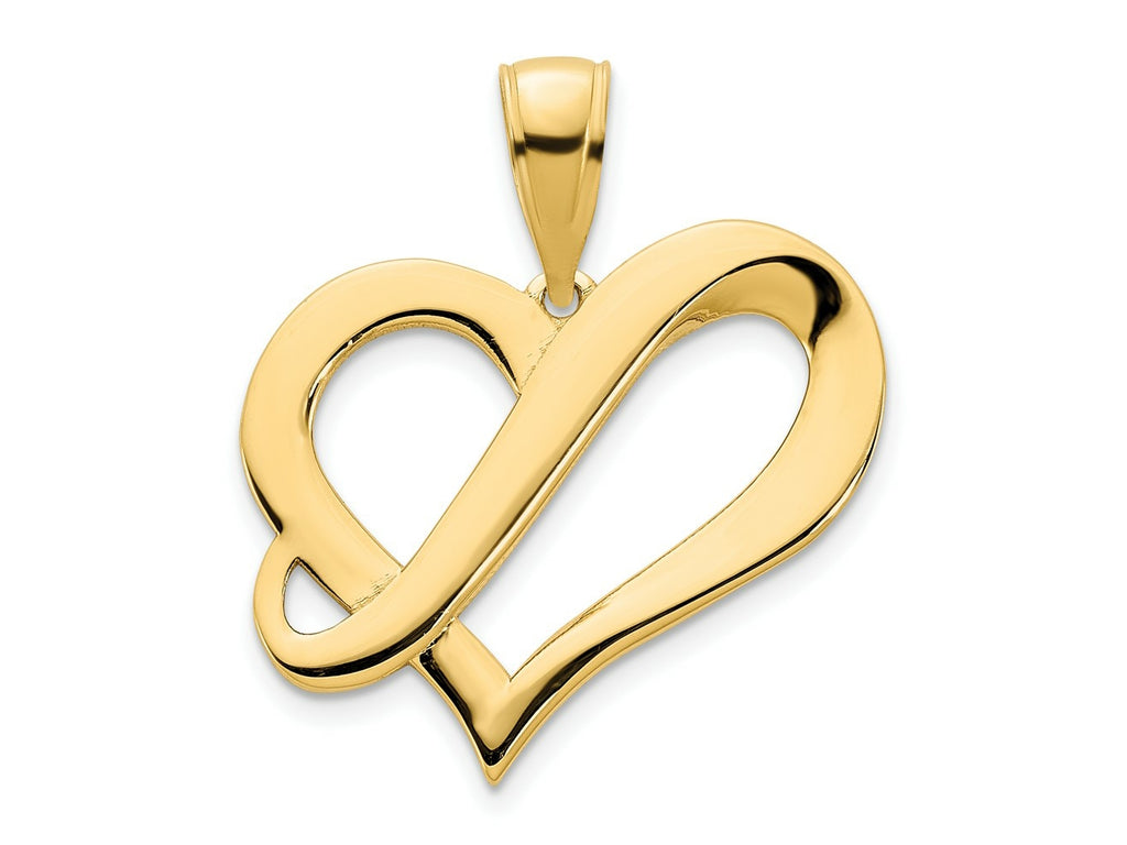 FJC Finejewelers 14 kt Yellow Gold Fancy Heart Charm 18 mm