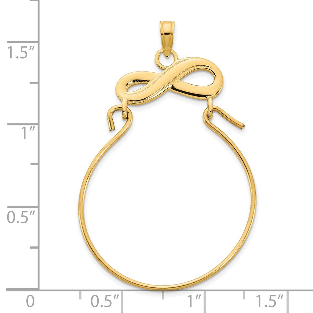 FJC Finejewelers 14 kt Yellow Gold Infinity Charm Holder Charm 16 mm
