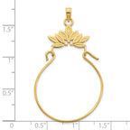 FJC Finejewelers 14 kt Yellow Gold Fancy Charm Holder Charm 16 mm