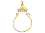FJC Finejewelers 14 kt Yellow Gold Fancy Charm Holder Charm 16 mm