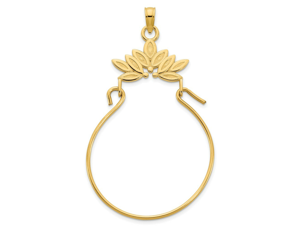 FJC Finejewelers 14 kt Yellow Gold Fancy Charm Holder Charm 16 mm