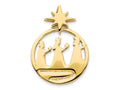 FJC Finejewelers 14 kt Yellow Gold Polished Three Wise Men North Star Chain Slide Charm 25 x 18 mm