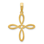 FJC Finejewelers 14 kt Yellow Gold Fancy Cross Charm 21 x 18 mm