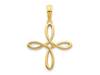 FJC Finejewelers 14 kt Yellow Gold Fancy Cross Charm 21 x 18 mm