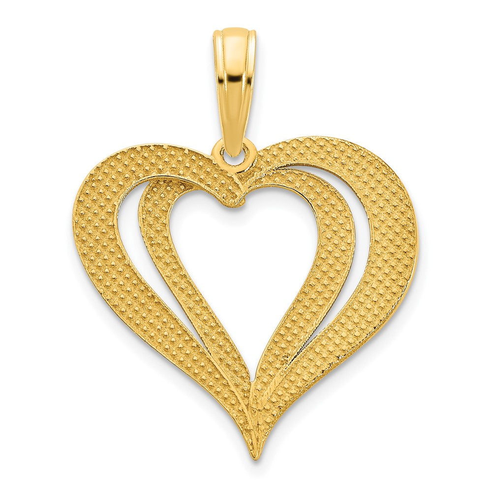 FJC Finejewelers 14 kt Yellow Gold Fancy Heart Charm 17 mm