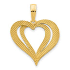 FJC Finejewelers 14 kt Yellow Gold Fancy Heart Charm 17 mm