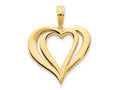 FJC Finejewelers 14 kt Yellow Gold Fancy Heart Charm 17 mm