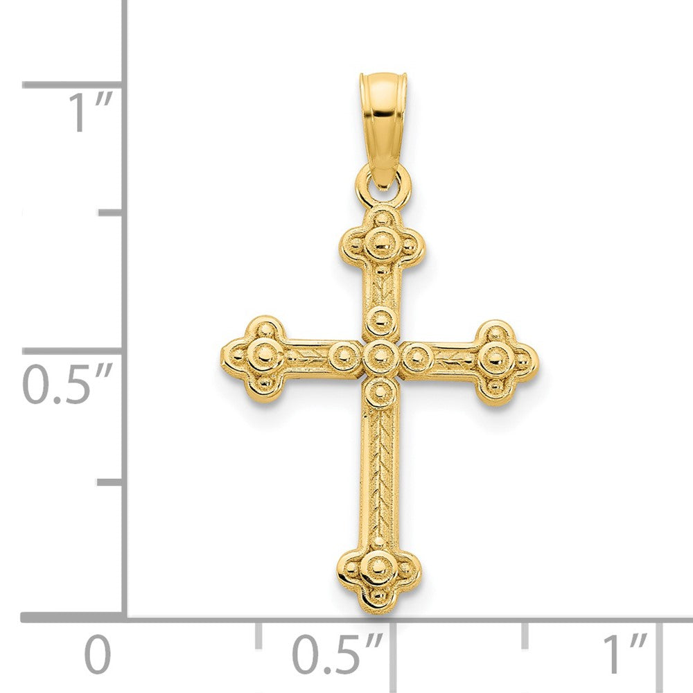 FJC Finejewelers 14 kt Yellow Gold Fancy Cross Charm 26 x 14 mm