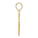 FJC Finejewelers 14 kt Yellow Gold Cut Out Heart Charm 17 mm