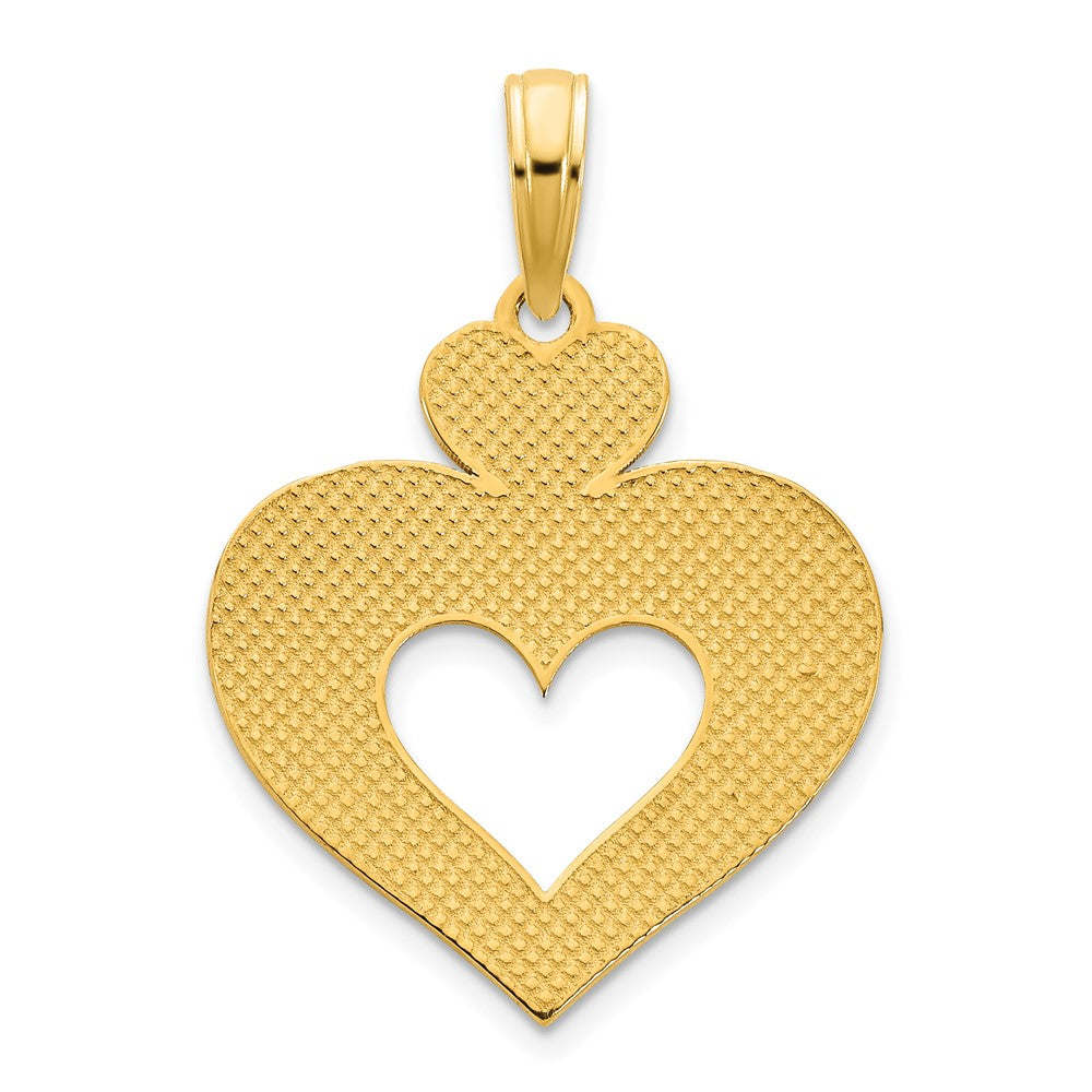 FJC Finejewelers 14 kt Yellow Gold Cut Out Heart Charm 17 mm