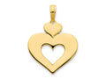FJC Finejewelers 14 kt Yellow Gold Cut Out Heart Charm 17 mm