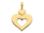 FJC Finejewelers 14 kt Yellow Gold Cut Out Heart Charm 17 mm