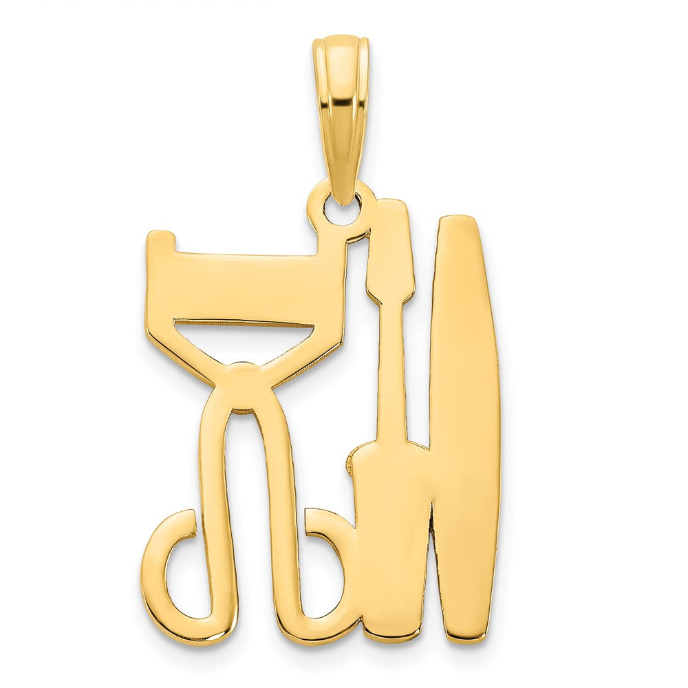 FJC Finejewelers 14 kt Yellow Gold Cosmetics Charm 19 x 14 mm