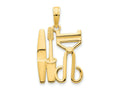 FJC Finejewelers 14 kt Yellow Gold Cosmetics Charm 19 x 14 mm