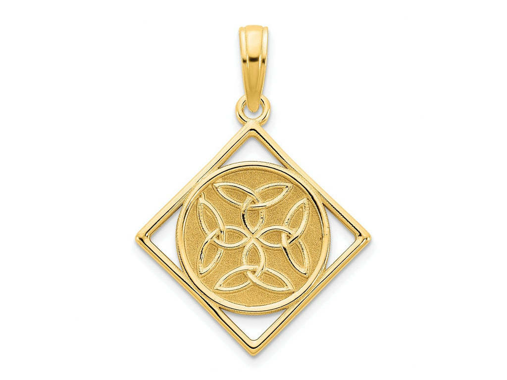 FJC Finejewelers 14 kt Yellow Gold Fancy Celtic Knot Charm 20 x 18 mm