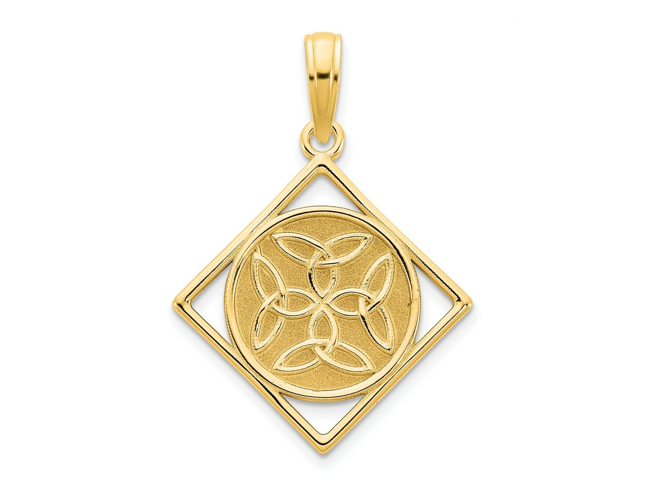 FJC Finejewelers 14 kt Yellow Gold Fancy Celtic Knot Charm 20 x 18 mm