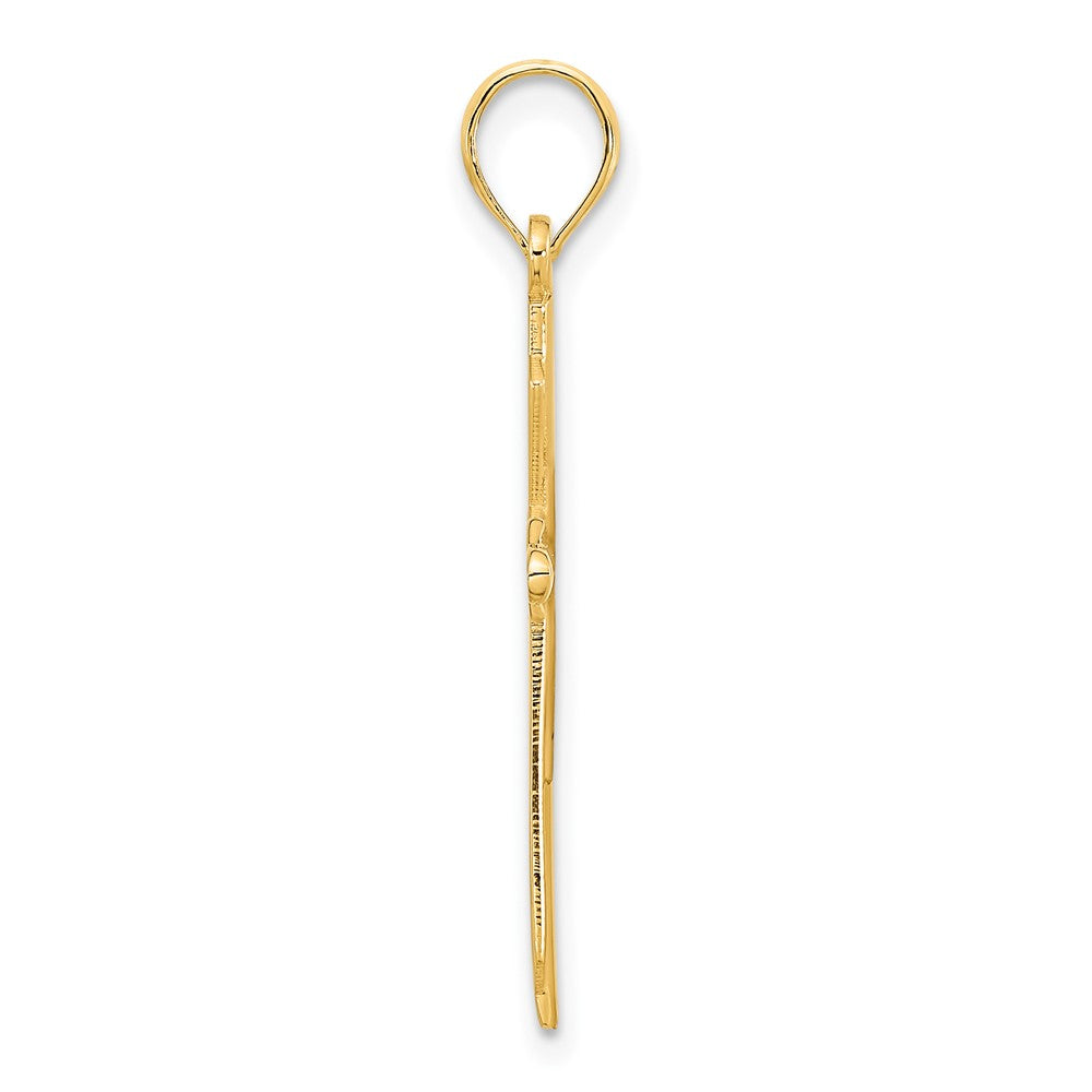 FJC Finejewelers 14 kt Yellow Gold Fancy Cross Charm 32 x 17 mm