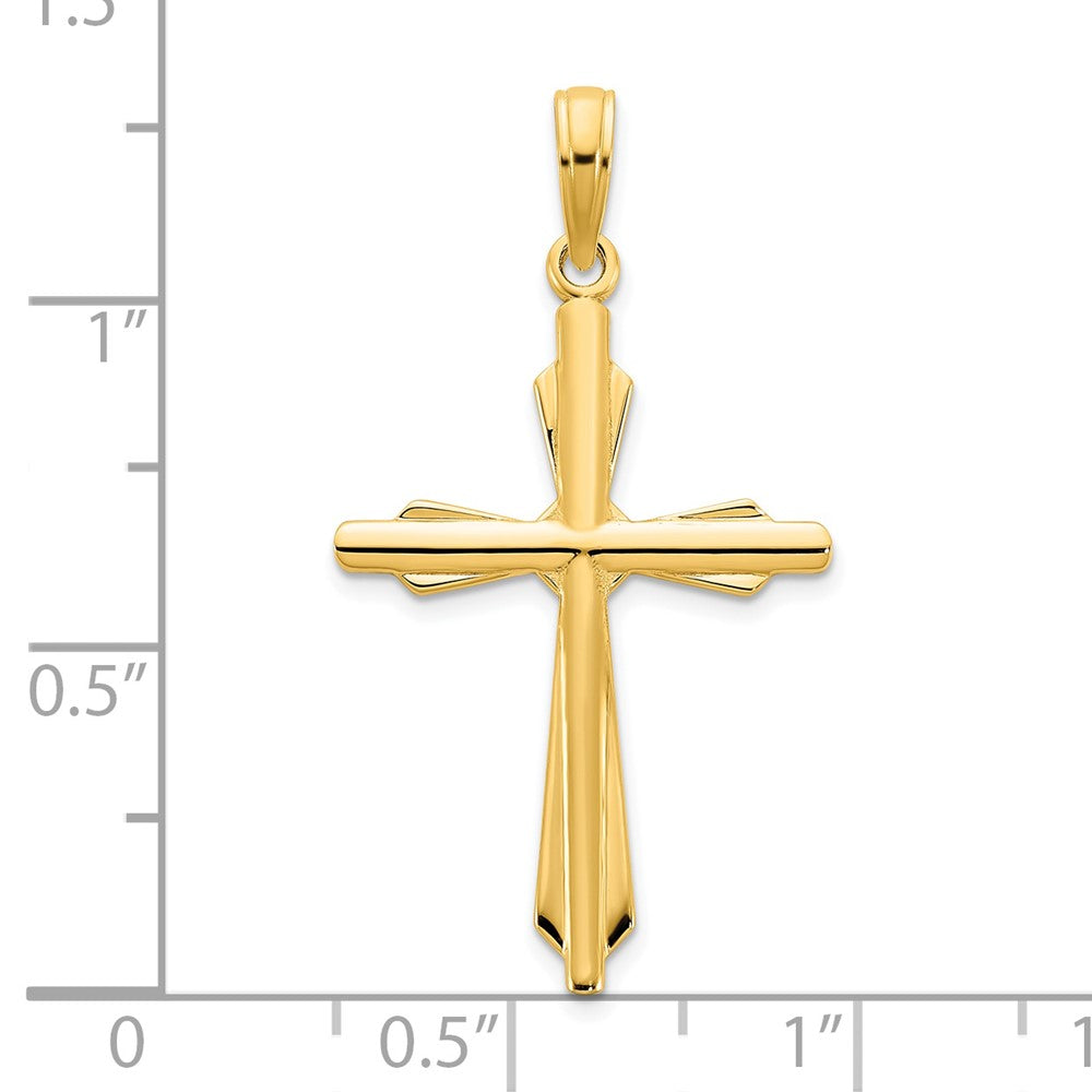 FJC Finejewelers 14 kt Yellow Gold Fancy Cross Charm 32 x 17 mm