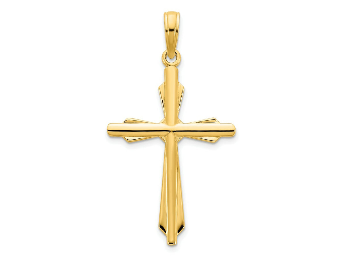 FJC Finejewelers 14 kt Yellow Gold Fancy Cross Charm 32 x 17 mm