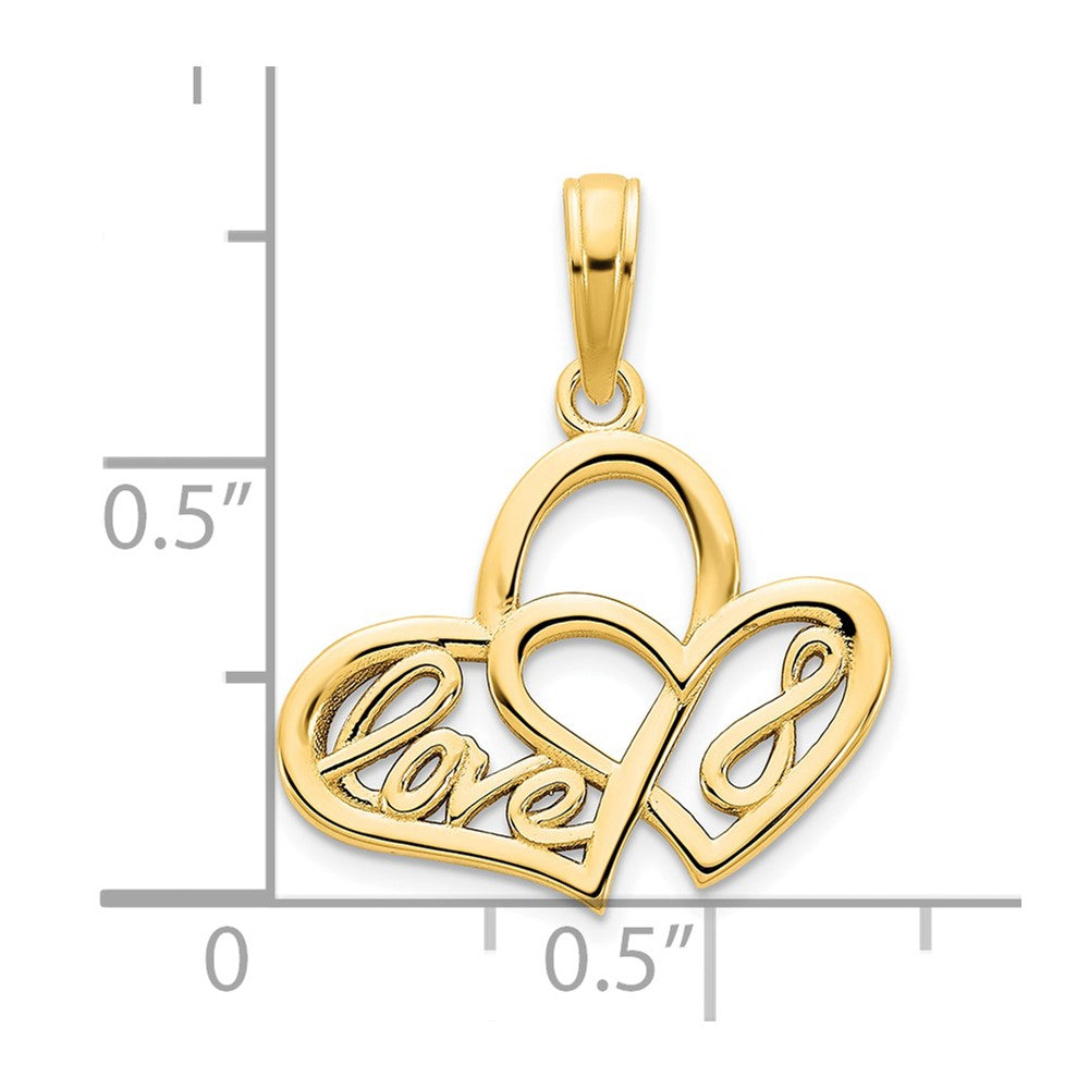 FJC Finejewelers 14 kt Yellow Gold Heart LOVE Infinity Symbol Charm 0 mm
