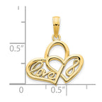 FJC Finejewelers 14 kt Yellow Gold Heart LOVE Infinity Symbol Charm 0 mm