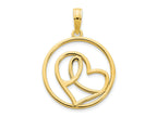 FJC Finejewelers 14 kt Yellow Gold Heart Circle Charm 17 mm