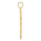 FJC Finejewelers 14 kt Yellow Gold Gymnast with Ribbon Charm 32 x 14 mm