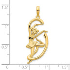 FJC Finejewelers 14 kt Yellow Gold Gymnast with Ribbon Charm 32 x 14 mm