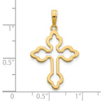 FJC Finejewelers 14 kt Yellow Gold Cross Charm 30 x 17 mm