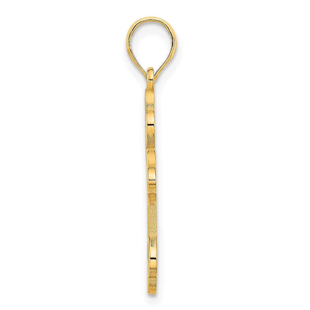 FJC Finejewelers 14 kt Yellow Gold Cross Charm 30 x 17 mm