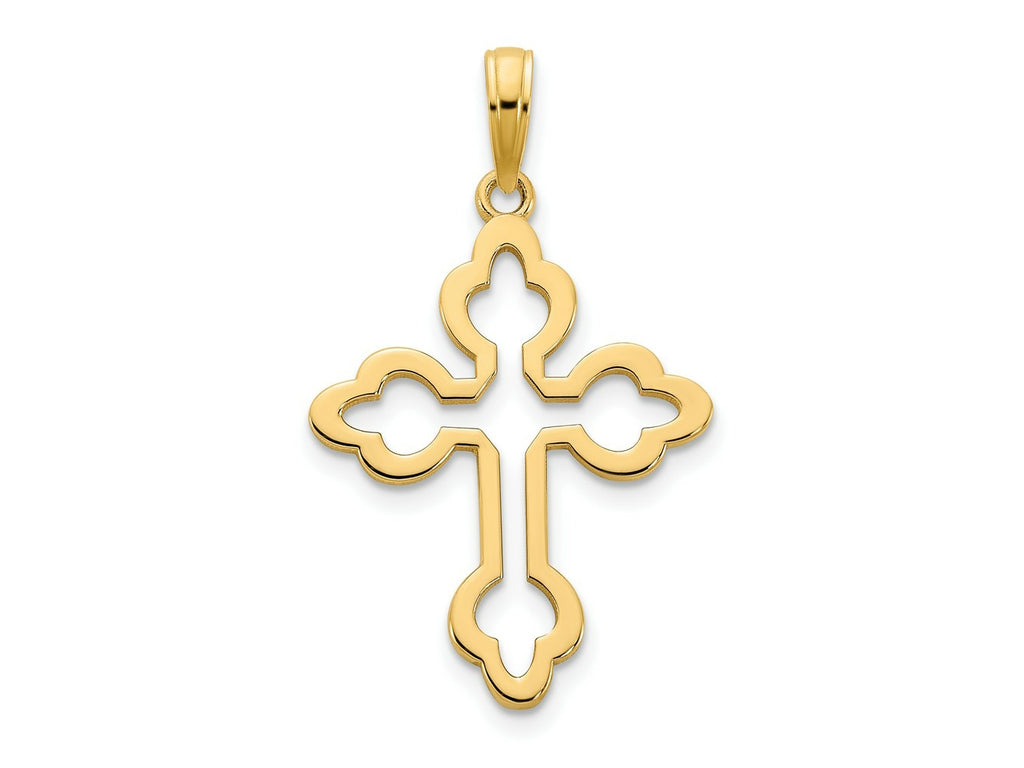 FJC Finejewelers 14 kt Yellow Gold Cross Charm 30 x 17 mm